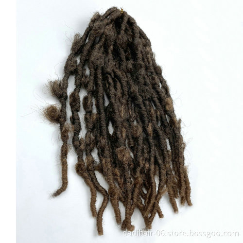 Customized Butterfly Locs Crochet Braids Hair,14" 80g Distressed Faux Locs Crochet Hair 20Strands/pack Locs Pre-Twist Braiding